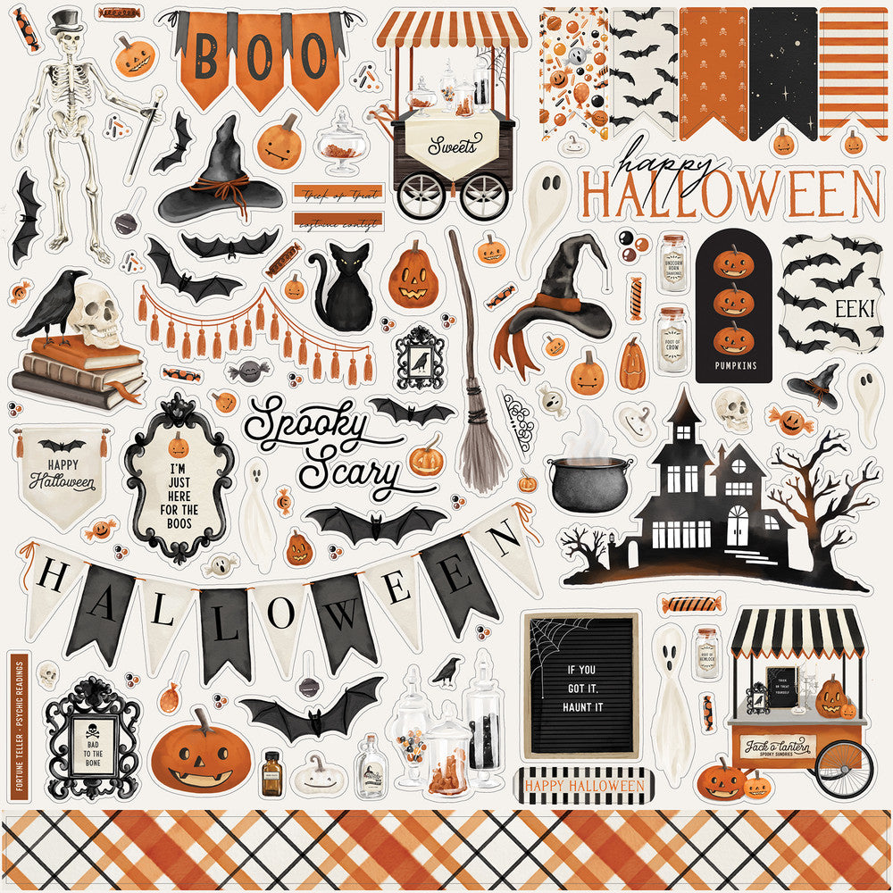 Carta Bella Halloween 12x12 Elements Cardstock Stickers (HW324014)