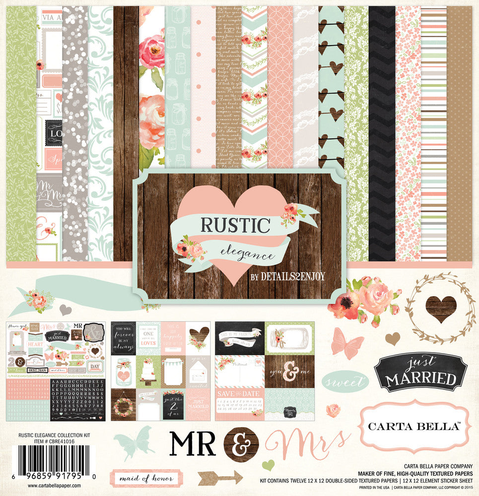 Carta Bella Collection Kit 12 inch x12 inch Flora No. 5