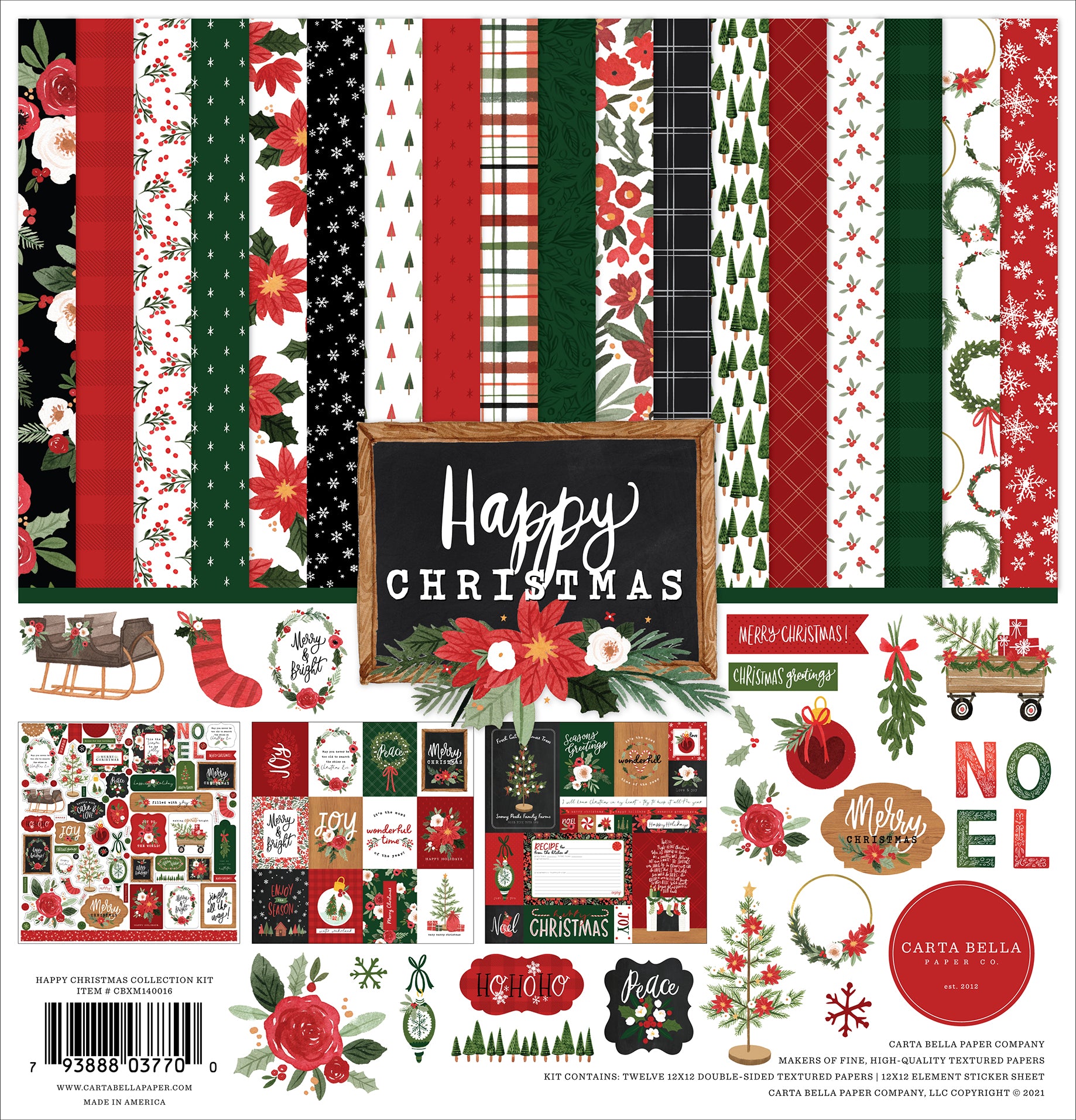 Carta Bella Paper - Happy Crafting Collection - 12 x 12 Collection Kit