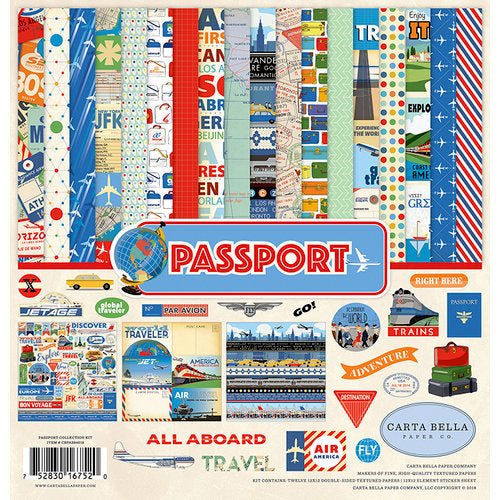 Passports Travel Scrapbook Paper