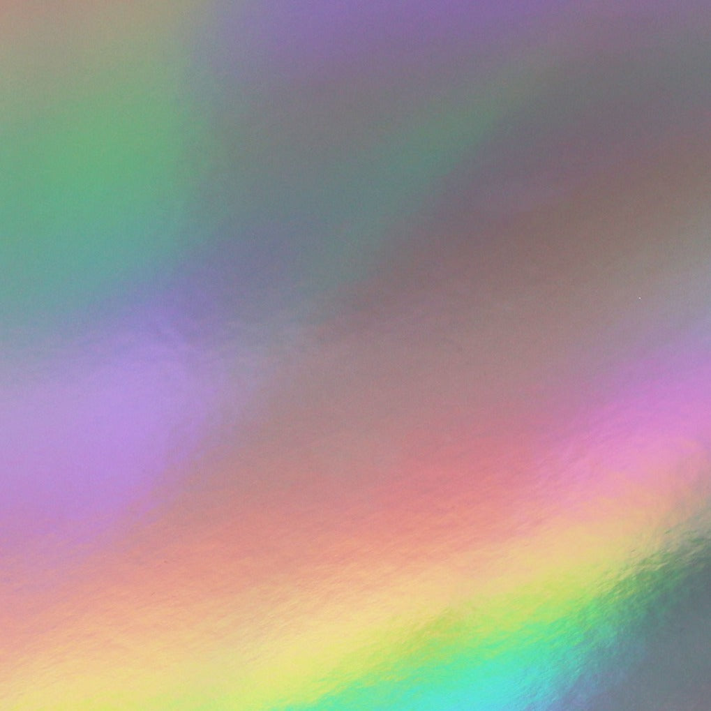 Size 21 x 29cm Single Side Holographic Rainbow Silver Cardstock