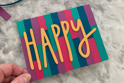 Fun Fold Birthday Card Idea Handmade With Cardstock Strips