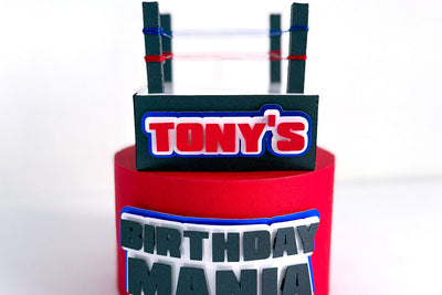 DIY Wresting Ring Cake Topper For Wrestling Themed Party