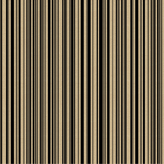 12x12 patterned paper with multi-Colored (black stripes on a kraft background). White reverse. Archival quality from Core'dinations.