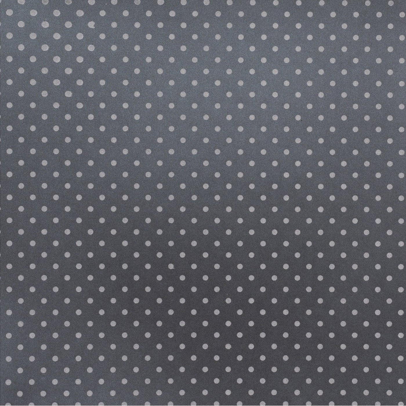 Light gray dots on black, pearlescent 12x12 cardstock by Core'dinations.  White reverse. Archival quality and acid-free.