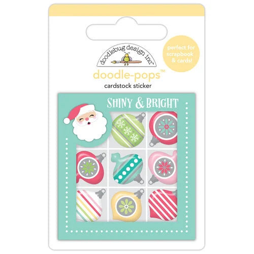 Deck The Halls 3D sticker with doodle-pop is perfect for cardmaking, scrapbook pages, journals, tags, and more.