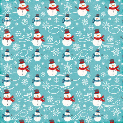 SNOWMEN FUN - 12x12 Double-Sided Patterned Paper - Echo Park