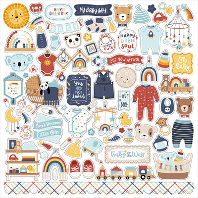 BABY ON BOARD - BOY - 12x12 Collection Kit - Echo Park