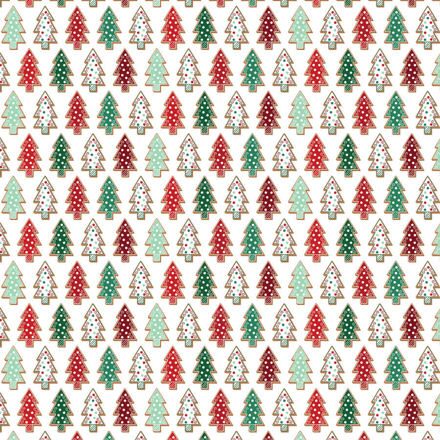 CHRISTMAS TREE COOKIES - 12x12 Double-Sided Patterned Paper - Echo Park