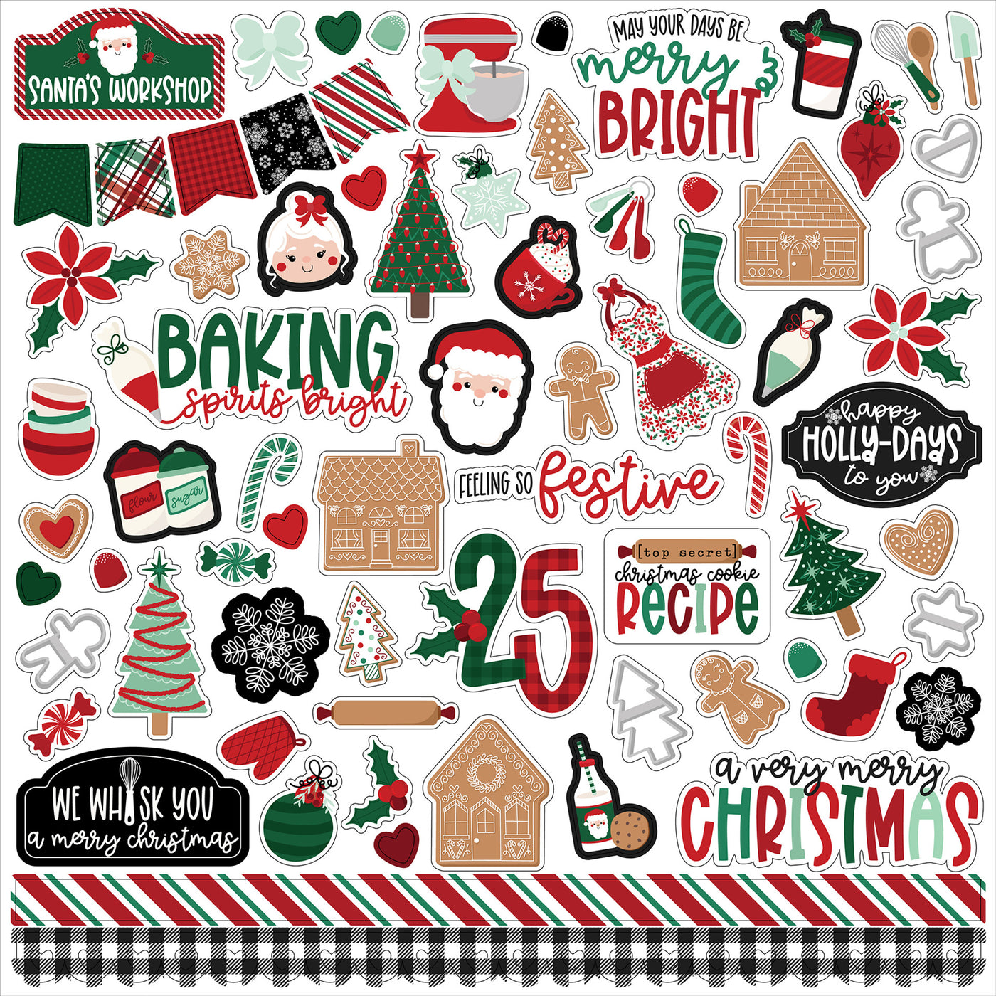 BAKING SPIRITS BRIGHT - 12x12 Element Sticker - Echo Park