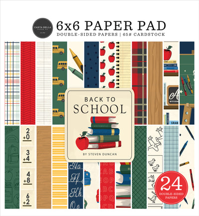 24 double-sided pages with school days patterns and theme. 6x6 pad is convenient to use for card making and paper crafts. Archival quality and acid free.