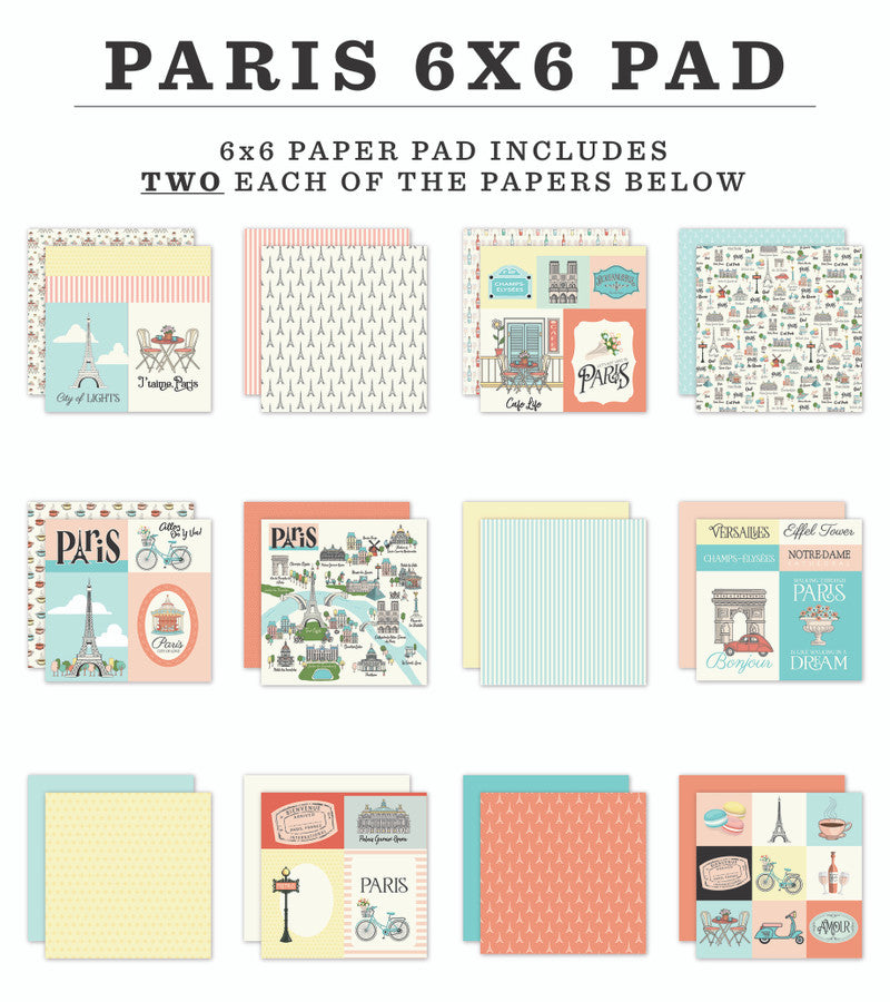 PARIS 6x6 Paper Pad - Carta Bella