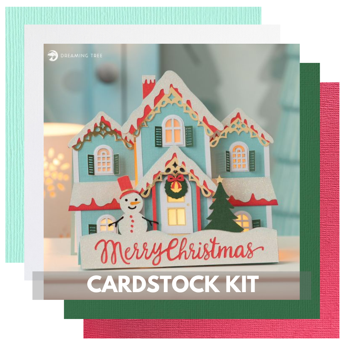 handmade christmas card cardstock kit for dreaming tree christmas comforts card