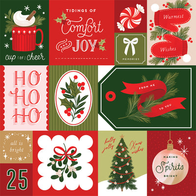 CHRISTMAS JOY MULTI JOURNALING CARDS - 12x12 Double-Sided Patterned Paper - Echo Park