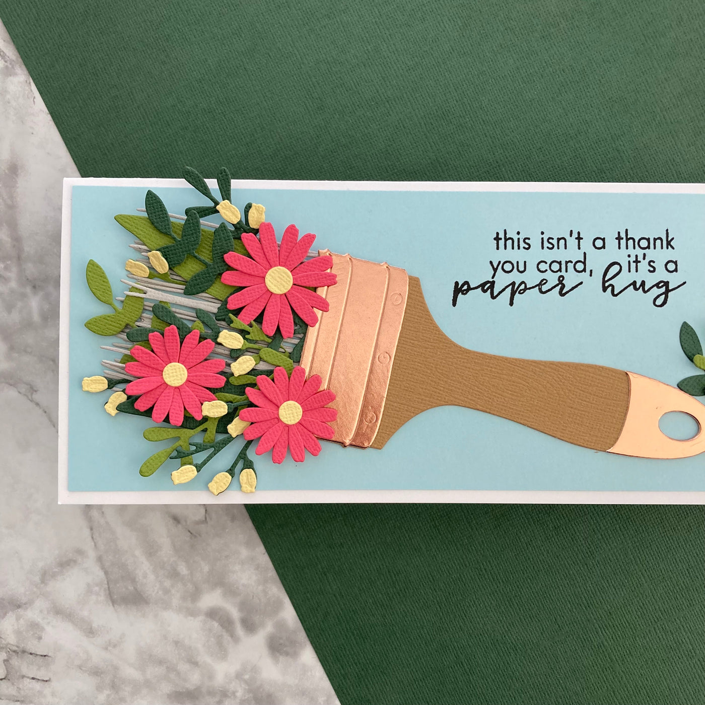 Handmade Card Featuring Hunter Green Encore Cardstock