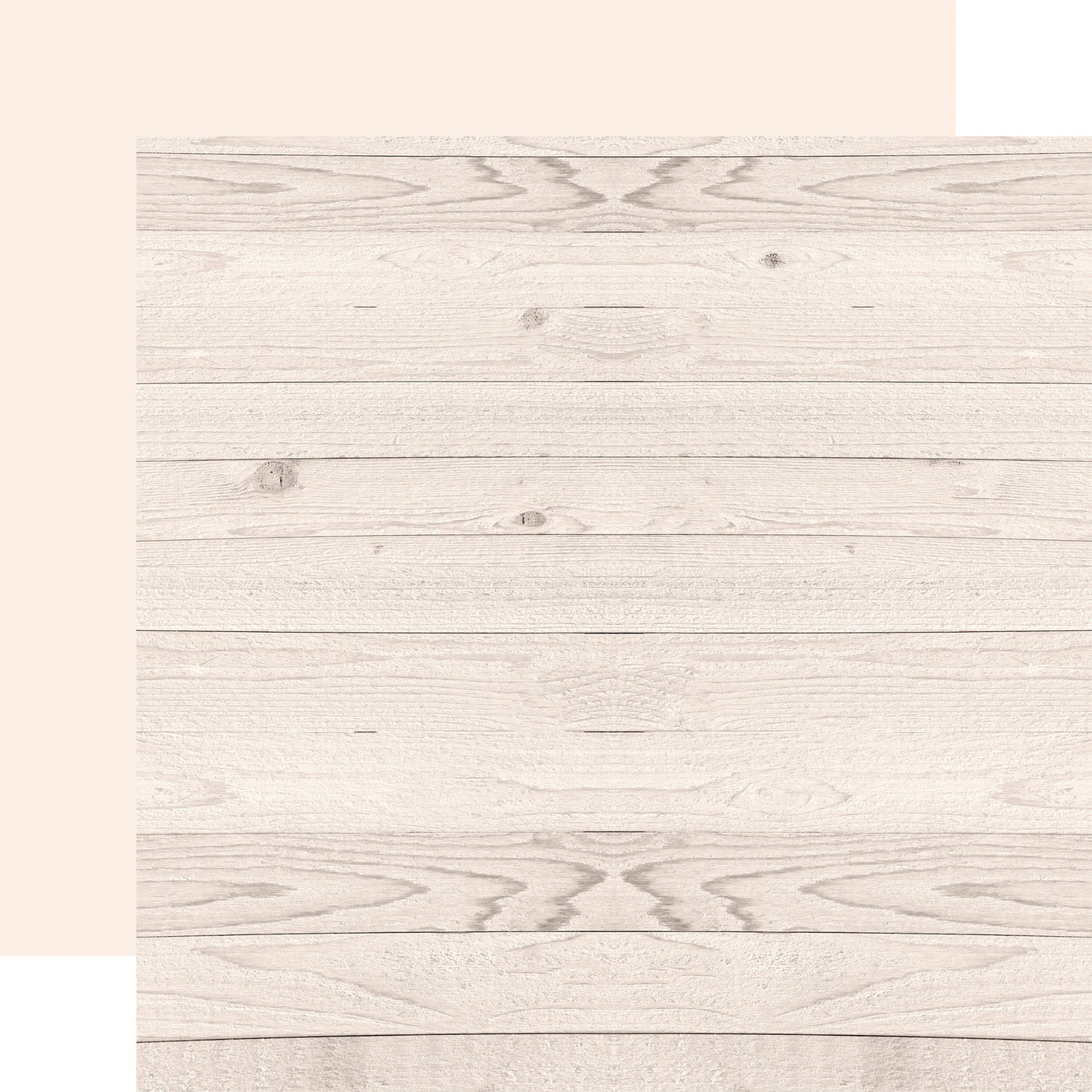 12x12 double-sided patterned paper. (Side A - pale wood grain, Side B - matching solid reverse)