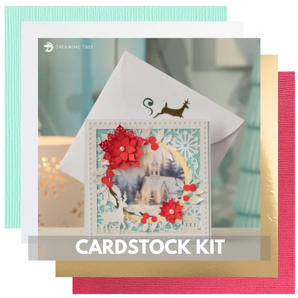 handmade christmas card cardstock kit 