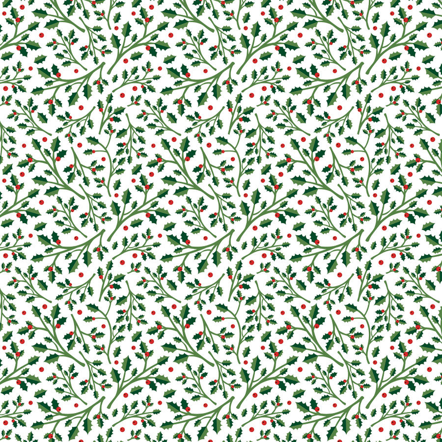 HOLLY JOLLY HOLLY - 12x12 Double-Sided Patterned Paper - Echo Park