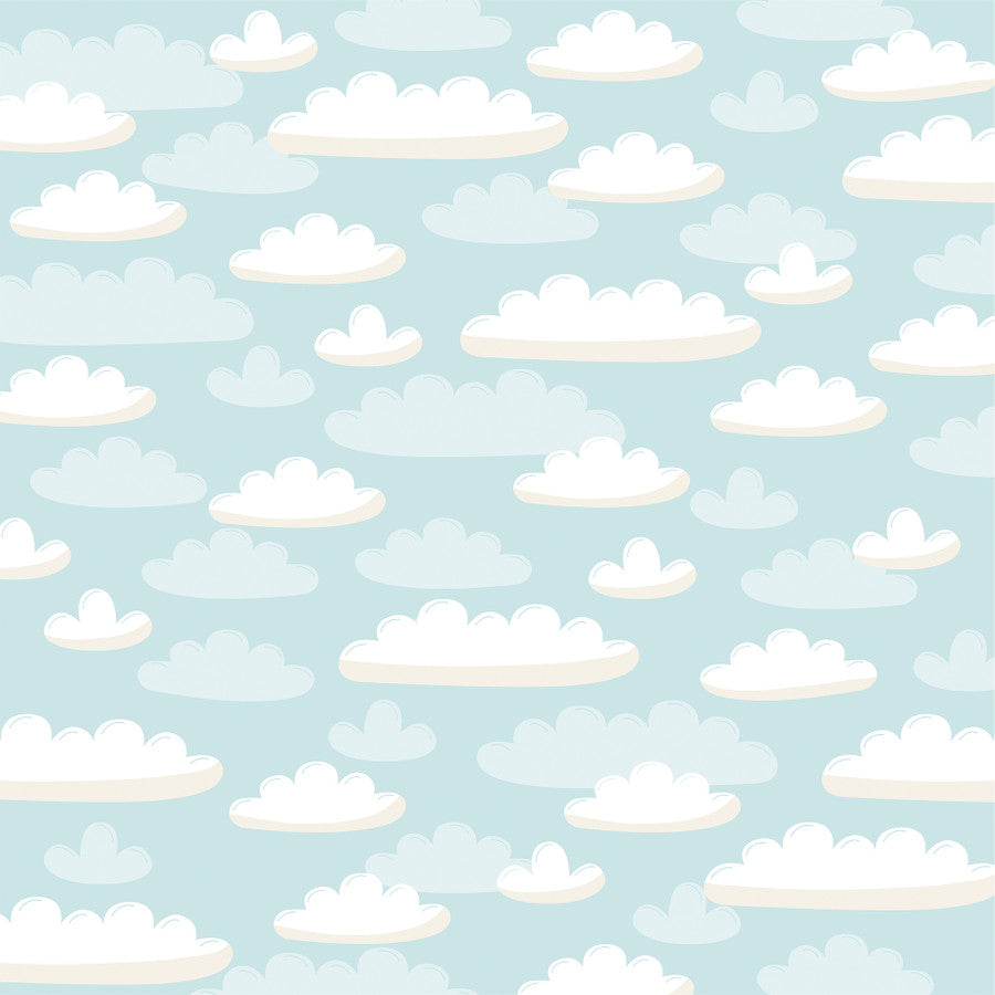 PERFECT DAY CLOUDS - 12x12 Double-Sided Patterned Paper - Echo Park