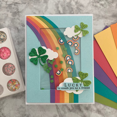 Handmade St. Patrick's Day Card featuring My Colors Cardstock | Shaker Card Idea