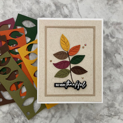 handmade fall card featuring Bazzill Smoothies in kraft