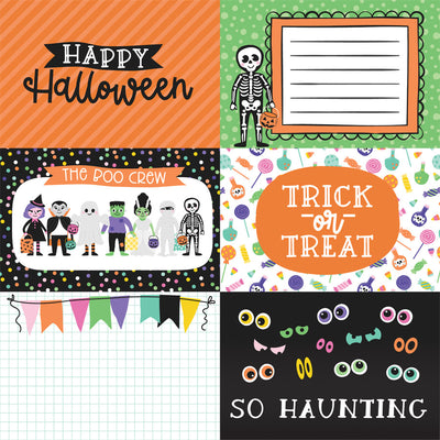 MONSTER MASH 6X4 JOURNALING CARDS  - 12x12 Double-Sided Patterned Paper - Echo Park