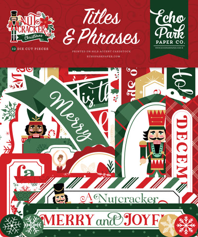 Nutcracker Christmas Frames & Tags Die Cut Cardstock Pack.  Pack includes 32 different die-cut shapes ready to embellish any project.