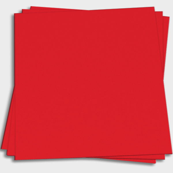 RE-ENTRY RED - bright red 12x12 smooth cardstock - Neenah Astrobrights collection