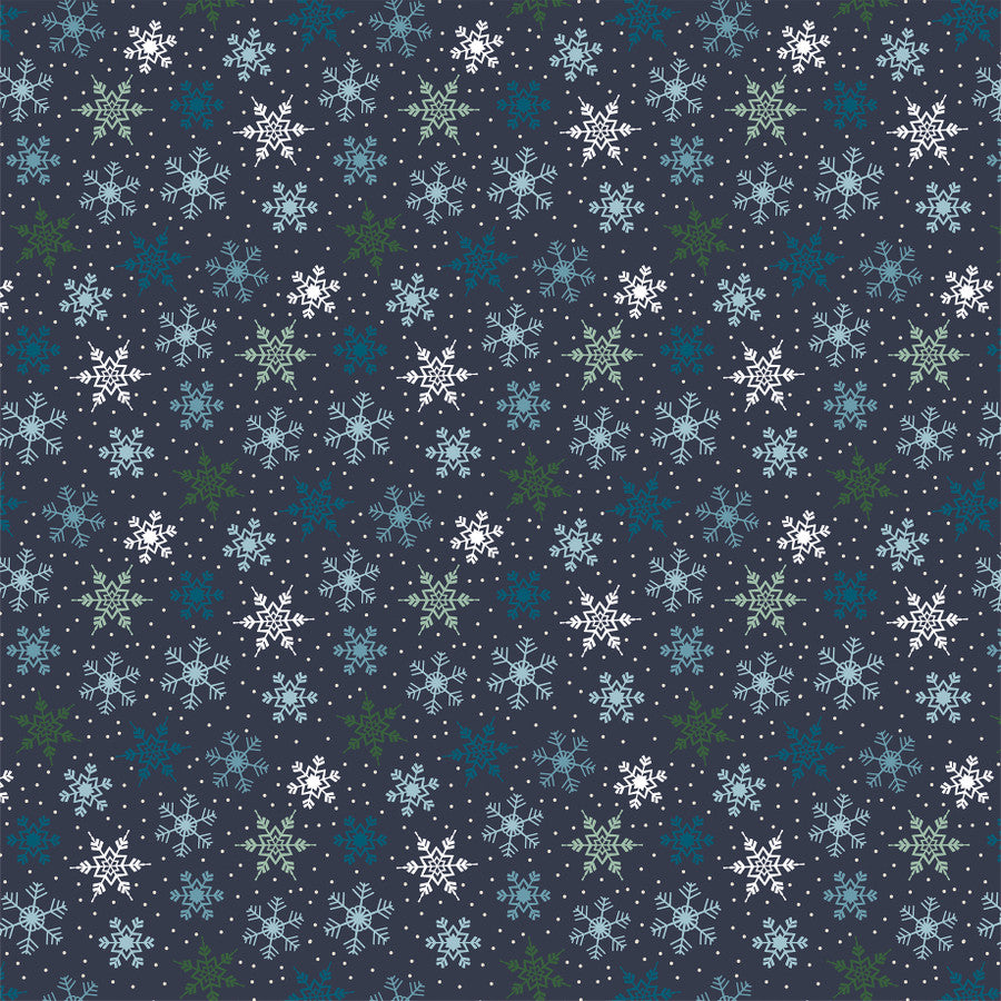 FROSTED FLURRIES - 12x12 Patterned Cardstock - Carta Bella