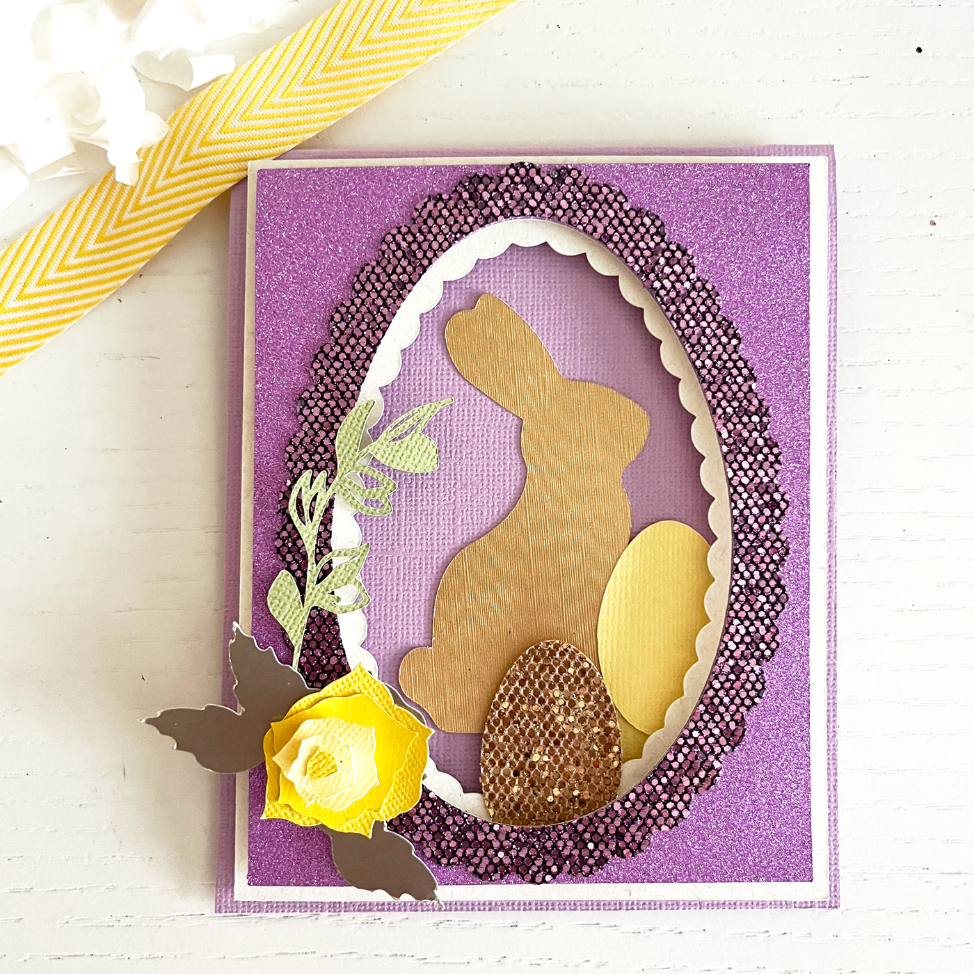 handmade Easter card featuring specialty cardstock from 12x12 Cardstock Shop