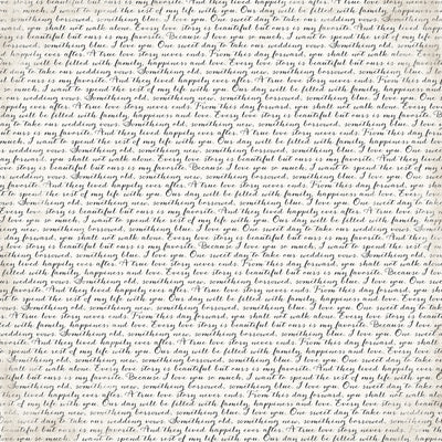 WEDDING SCRIPT  - 12x12 Double-Sided Patterned Paper - Echo Park