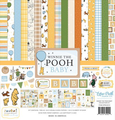 These 12x12 double-sided designer sheets with creative patterns featuring Eyore, Tigger, Piglet, and all the love for Winnie the Pooh—archival quality and acid-free.