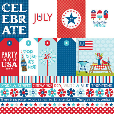 JULY - 12x12 Double-Sided Patterned Paper - BELLA BLVD