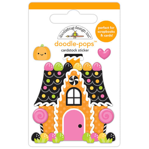 Sweet Halloween candy cottage doodle-pop is perfect for cardmaking, scrapbook pages, journals, tags, and more.
