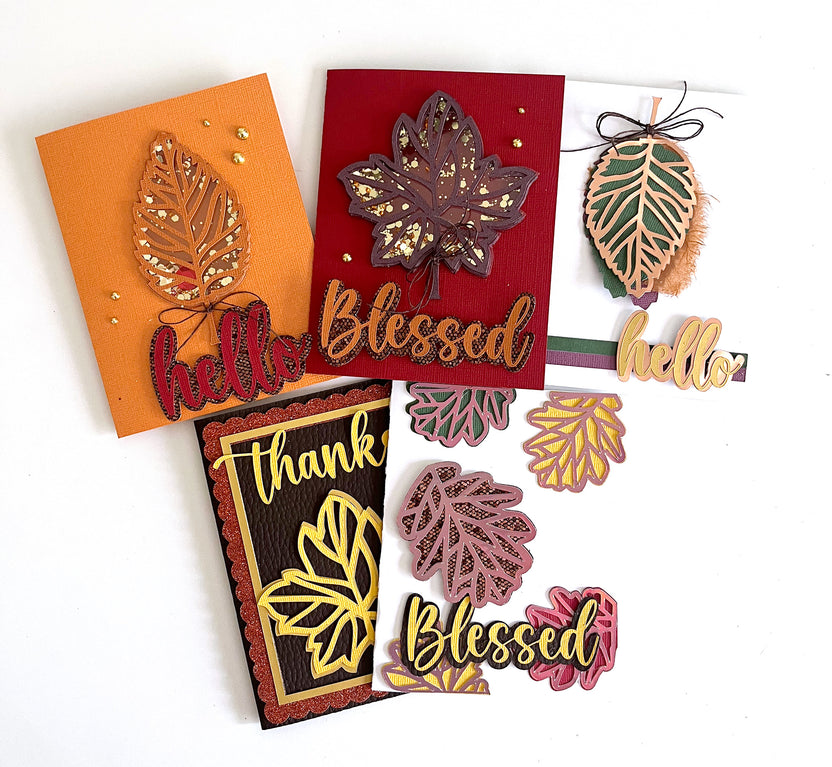 Layered Leaf Fall Cards – The 12x12 Cardstock Shop