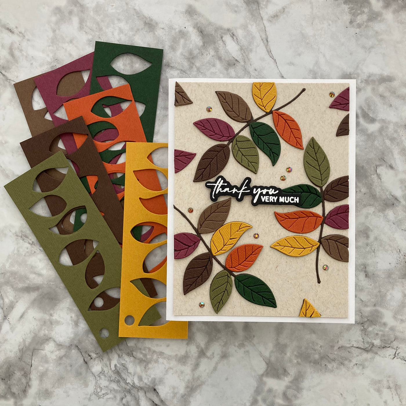 handmade fall card featuring Bazzill Smoothies in kraft