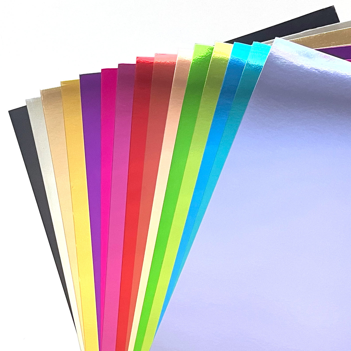 Mirror Foil Cardstock Complete Variety Pack - 12x12 Foil Cardstock - 15 Sheets - Encore