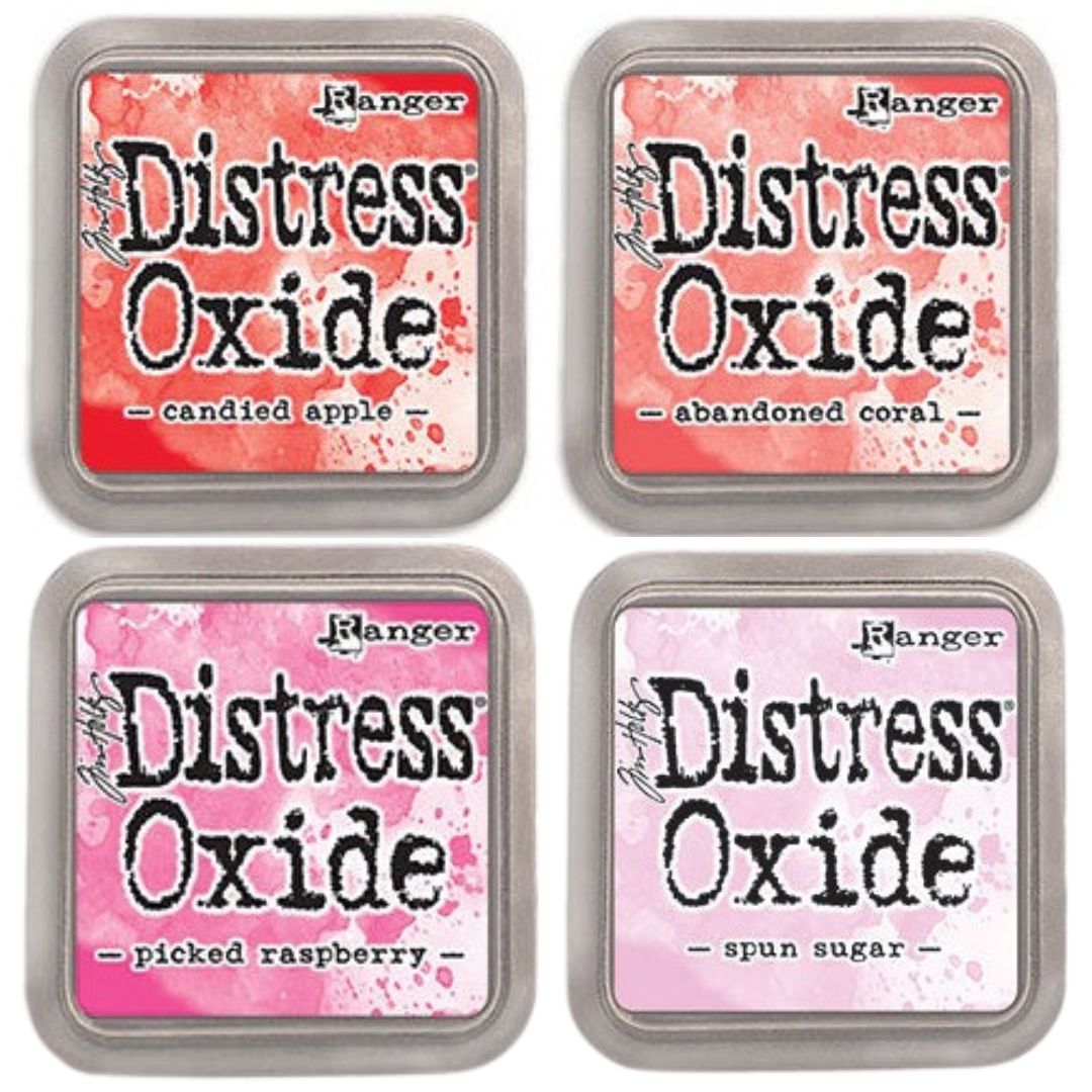 pink tim holtz distress inks for pink paper flowers