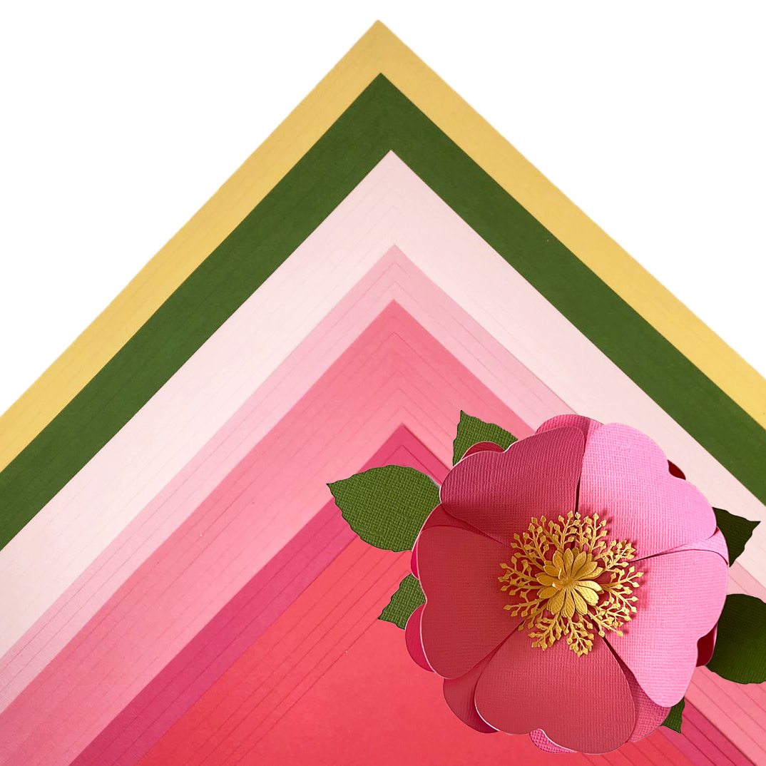 paper flower making kit - pink cardstock for paper flowers