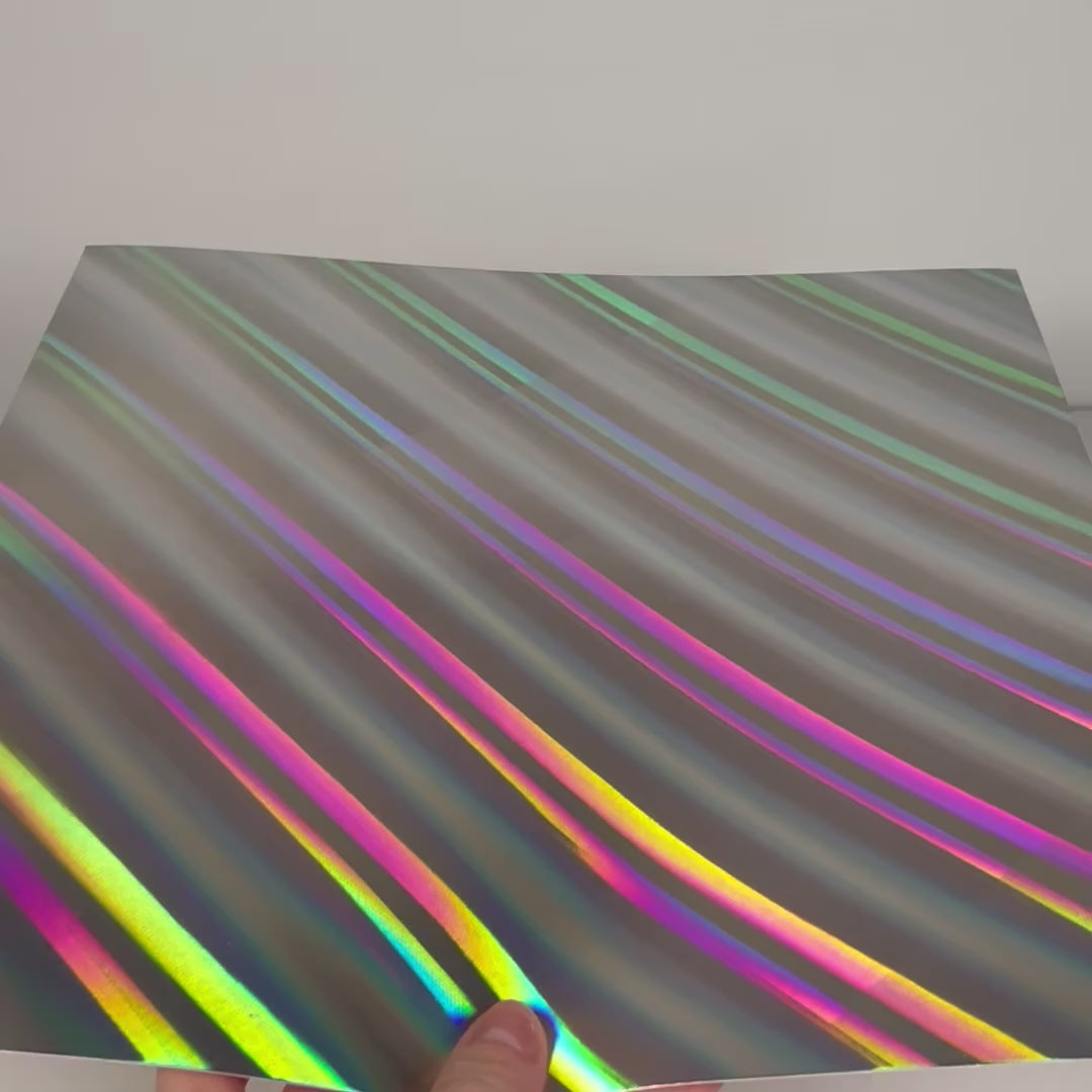 SLANTED LIGHTS holographic cardstock- foil cardstock - silver cardstock - Encore - 12x12 cardstock - 12x12 Cardstock Shop