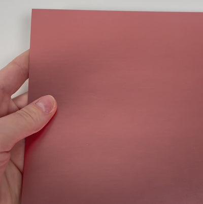 ROSE matte foil cardstock - 12x12 cardstock - Pink cardstock - encore paper - video shows light play