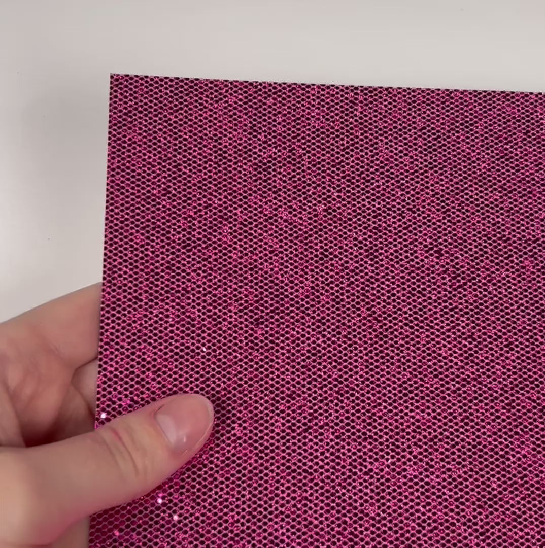 HOT PINK Sequin Glitter Cardstock - PINK disco ball glitter - 12x12 Cardstock shop - Encore - 12x12 Cardstock - PINK glitter Cardstock