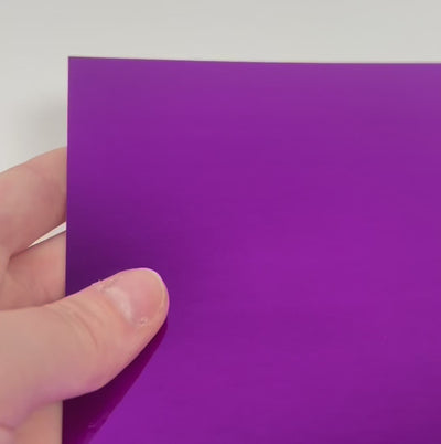 REGAL PURPLE Mirror Foil Cardstock - 12x12 Foil Cardstock - Encore paper - video shows light play