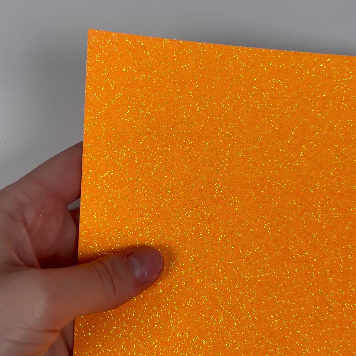 NEON ORANGE Glitter Luxe Cardstock - 12x12 Cardstock Shop - 12x12 Cardstock - ORANGE glitter Cardstock - Encore