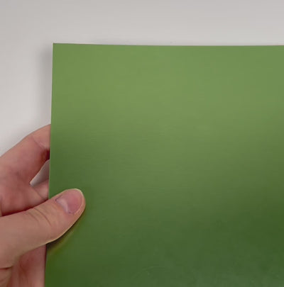 LIGHT GREEN matte foil cardstock - 12x12 cardstock - encore paper - video shows light play