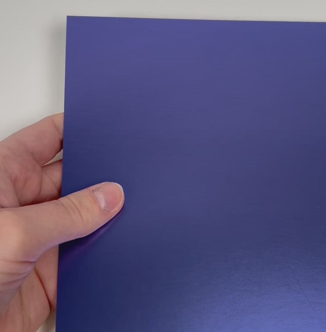 PERIWINKLE matte foil cardstock - 12x12 cardstock - blue cardstock - encore paper - video shows light play