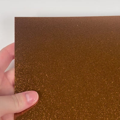 copper mirror foil cardstock with a glitter finish - smooth, shiny copper foil cardstock with glitter details- ENCORE - glitter cardstock - 12x12 Cardstock Shop