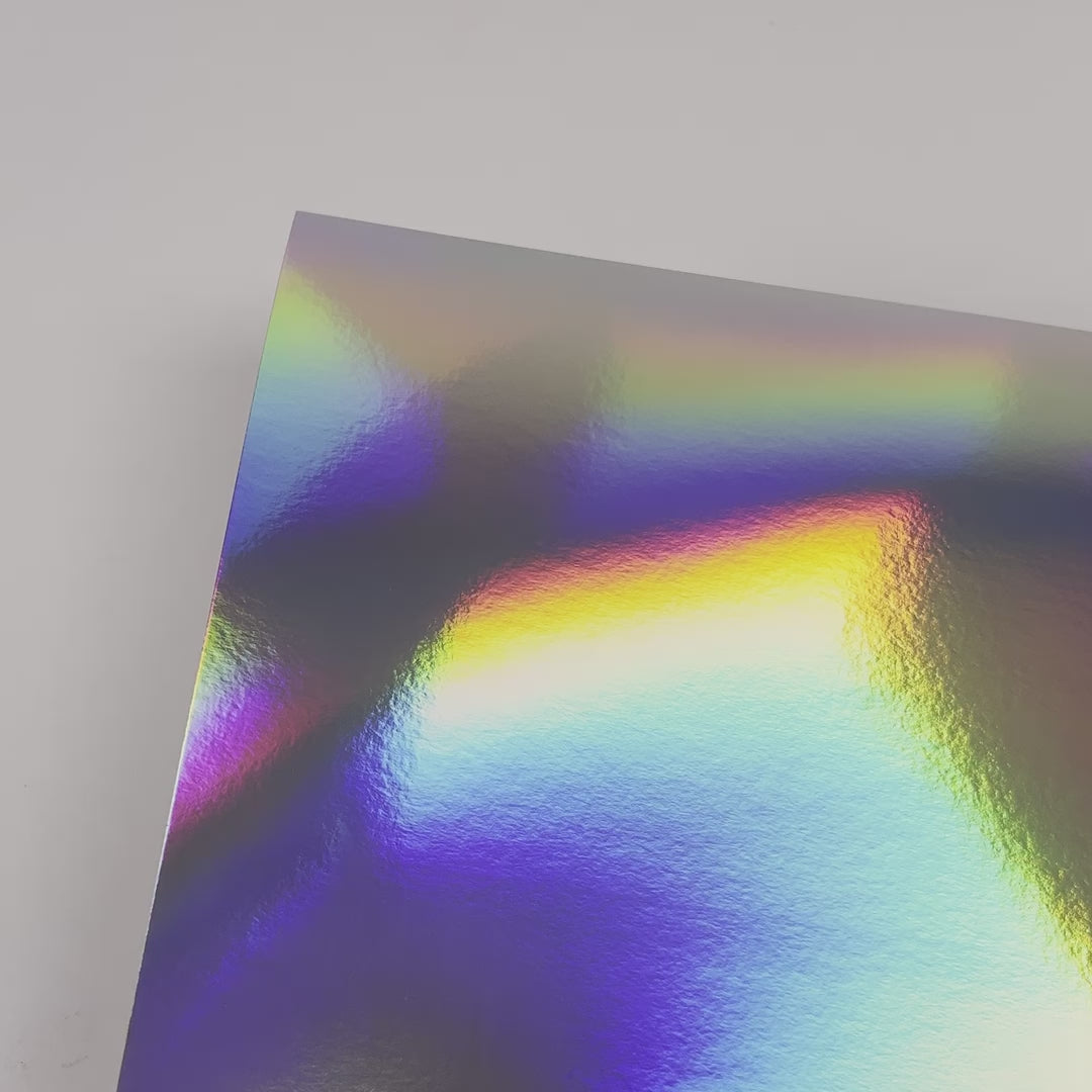 HOLOGRAM SILVER Sequin Glitter Cardstock - Encore Paper