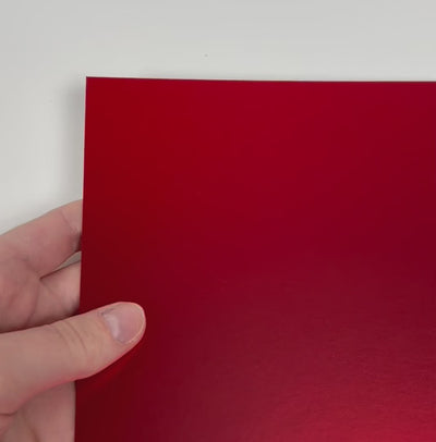 ORNAMENT RED matte foil cardstock - 12x12 cardstock - encore paper - video shows light play