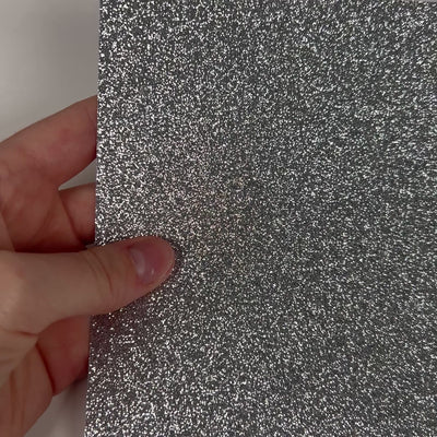 Silver Glitter Luxe Cardstock - 12x12 Cardstock Shop - 12x12 Cardstock - silver glitter Cardstock - Encore